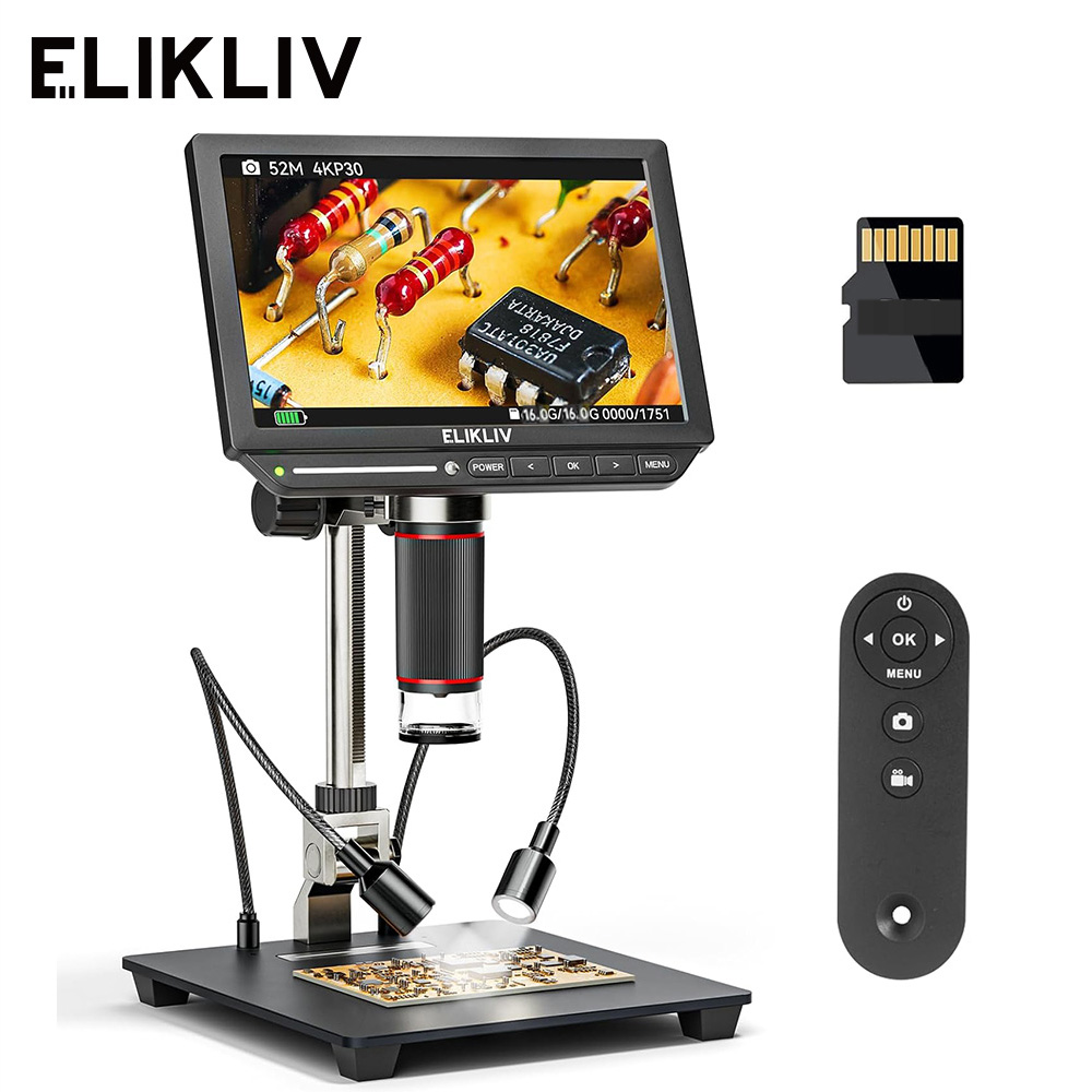 Digital Microscope 4K Hdmi 2000X - Microscopio Digital Elikliv EM4K 4K HDMI