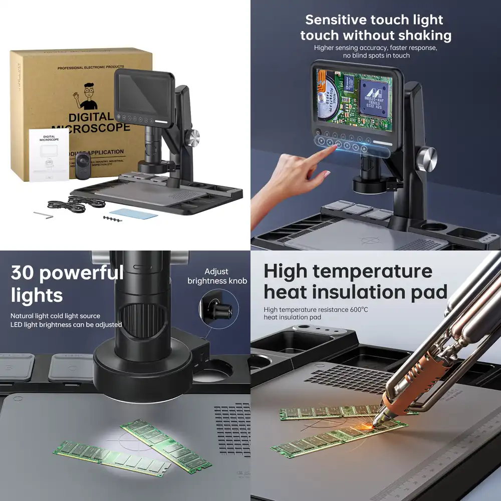Digital Microscope With Screen 7 Inch - Microscopio Electrónico OEM con Pantalla LCD