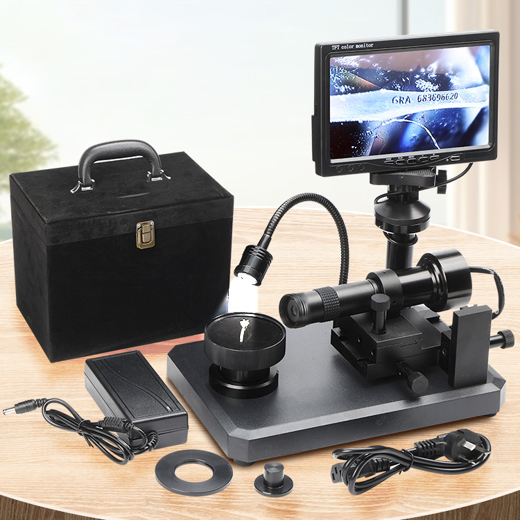 Digital Microscope With Screen 7 Inch - Microscopio de joyería de avestruz de