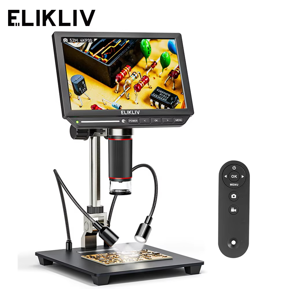 Digital Microscope 4K Hdmi 2000X - Microscopio Digital Elikliv EM4K 4K HDMI