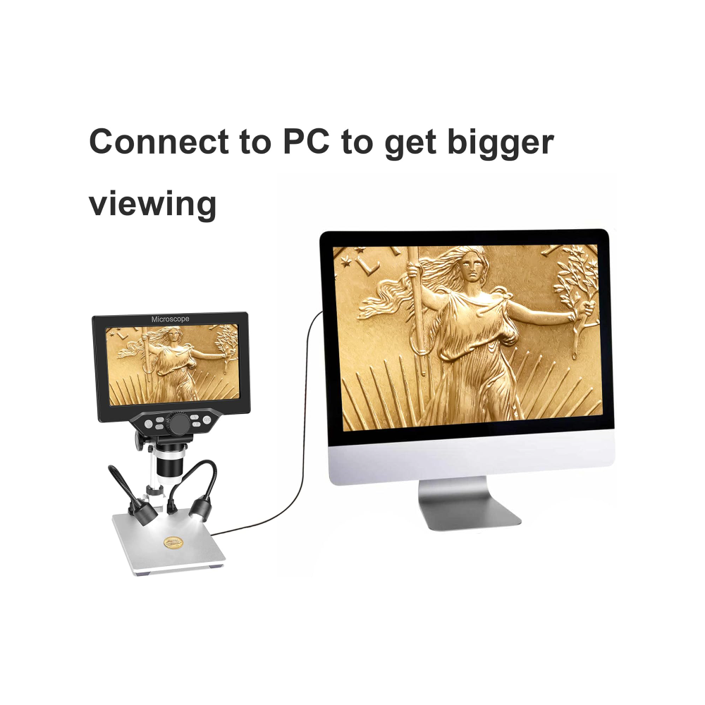 Digital Microscope With Screen 7 Inch - Microscopio Digital LCD USB, Pantalla HD