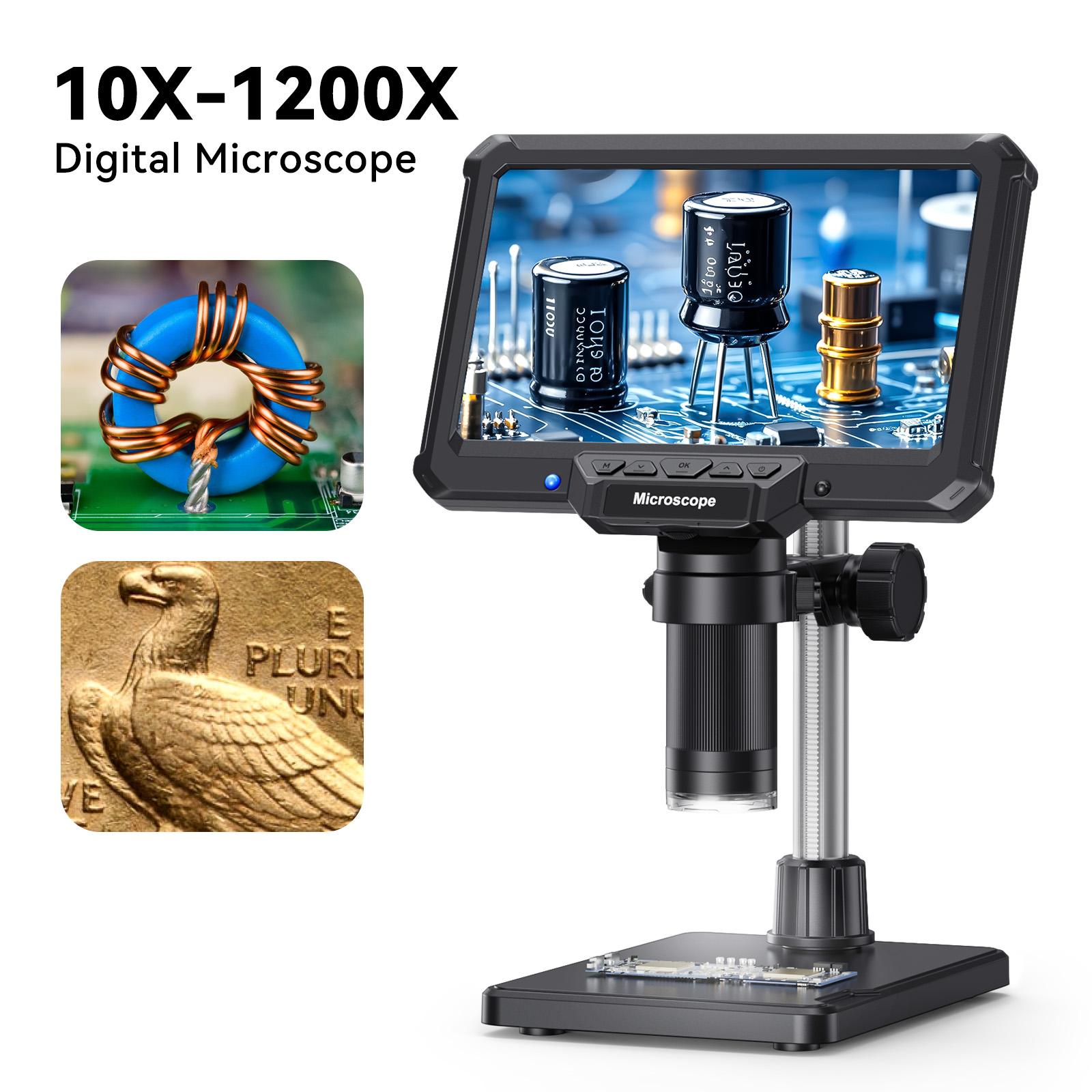 Digital Microscope With Screen 7 Inch - Hayve-microscopio Digital de 7 pulgadas con