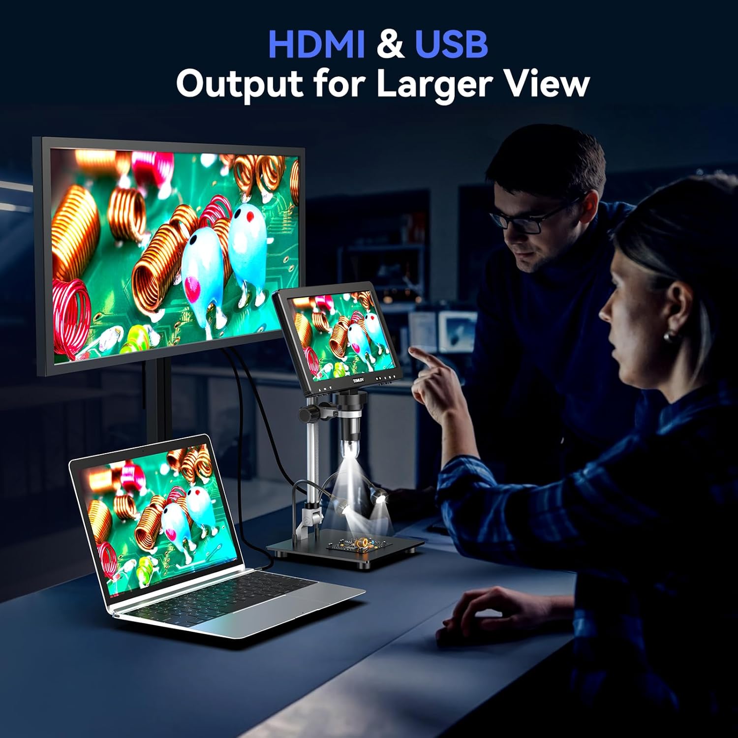 Microscopio Digital HDMI TOMLO - Polarizing Microscope Binocular reseña y precio