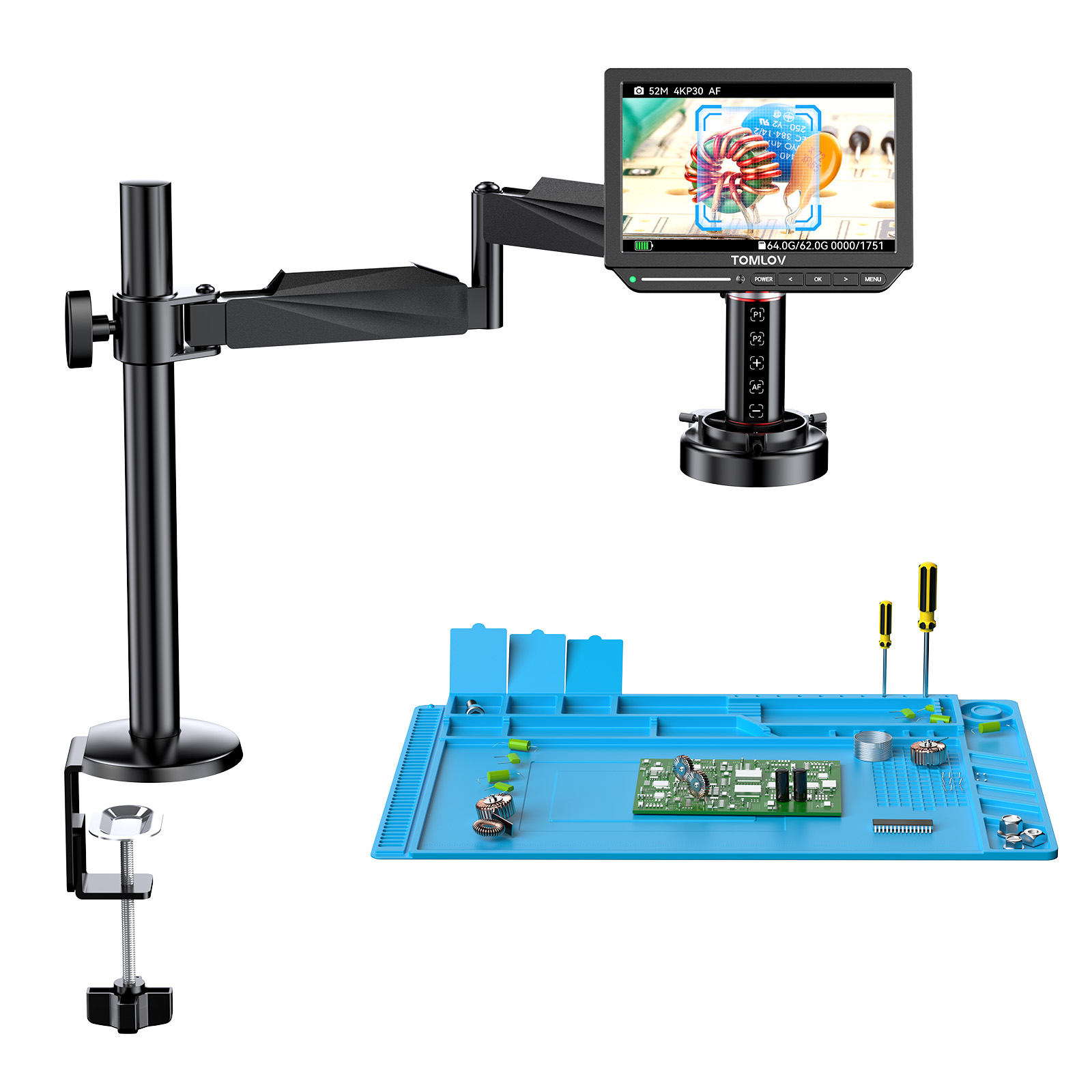 Microscopio Digital TOMLOV 4K  - Digital Microscope 4K Hdmi 2000X reseña y precio