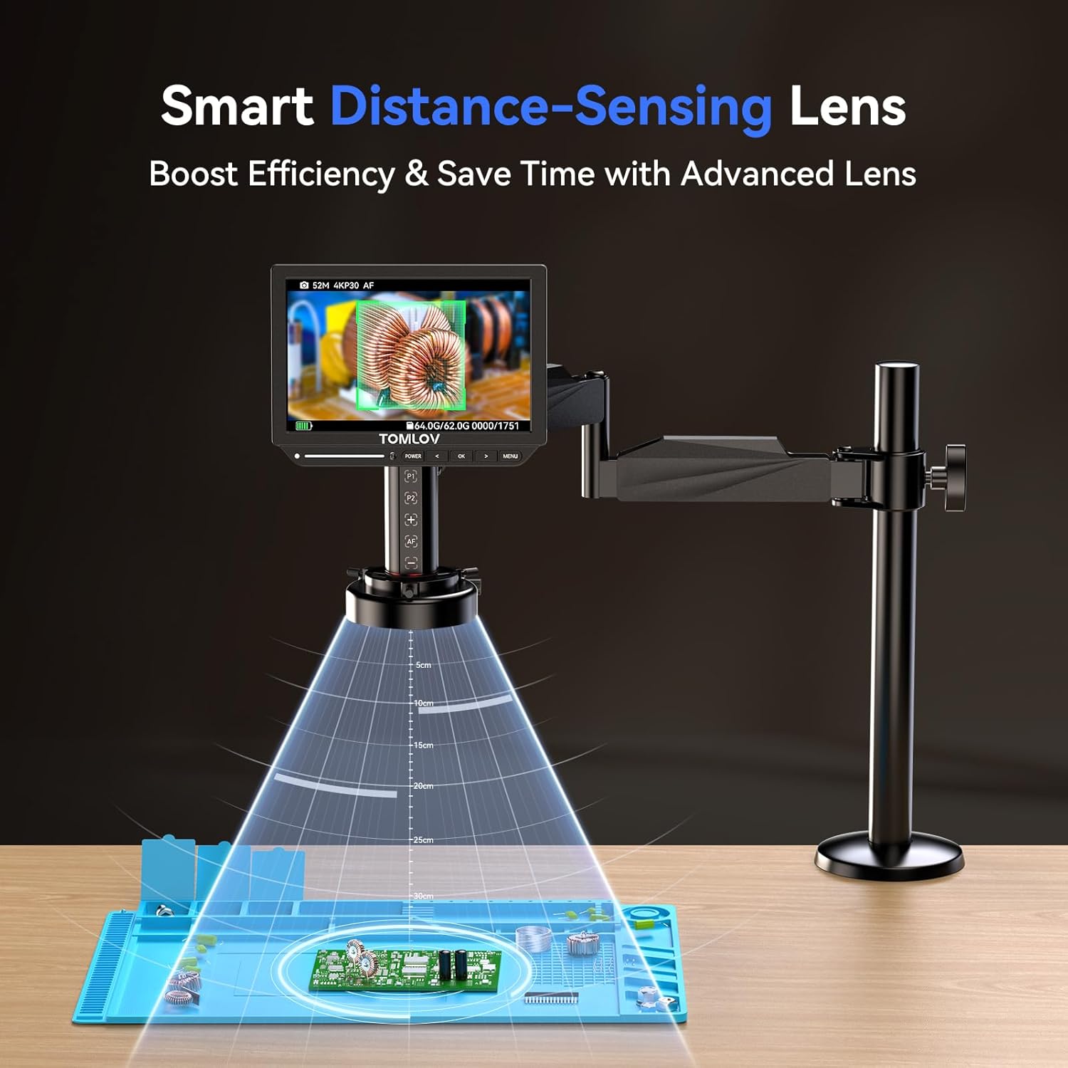 Microscopio Digital TOMLOV 4K  - Digital Microscope 4K Hdmi 2000X reseña y precio