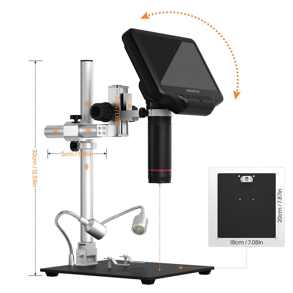 Microscopio Digital Andonstar  - Digital Microscope With Screen 7 Inch reseña y precio