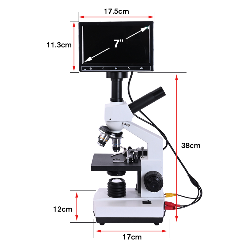 Microscopio biológico de esper - Digital Microscope With Screen 7 Inch reseña y precio