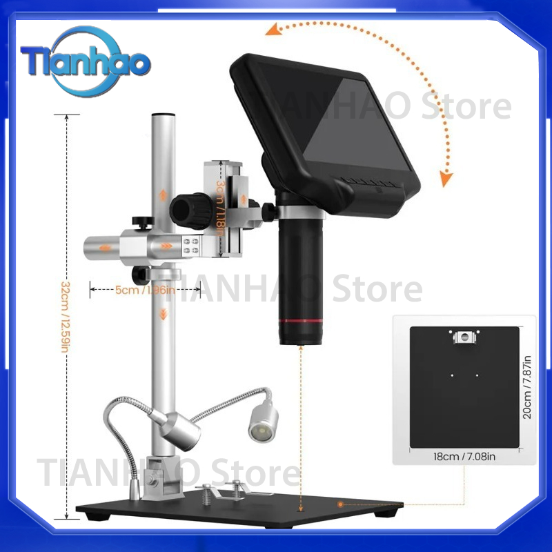 Microscopio Digital con Pantal - Digital Microscope With Screen 7 Inch reseña y precio