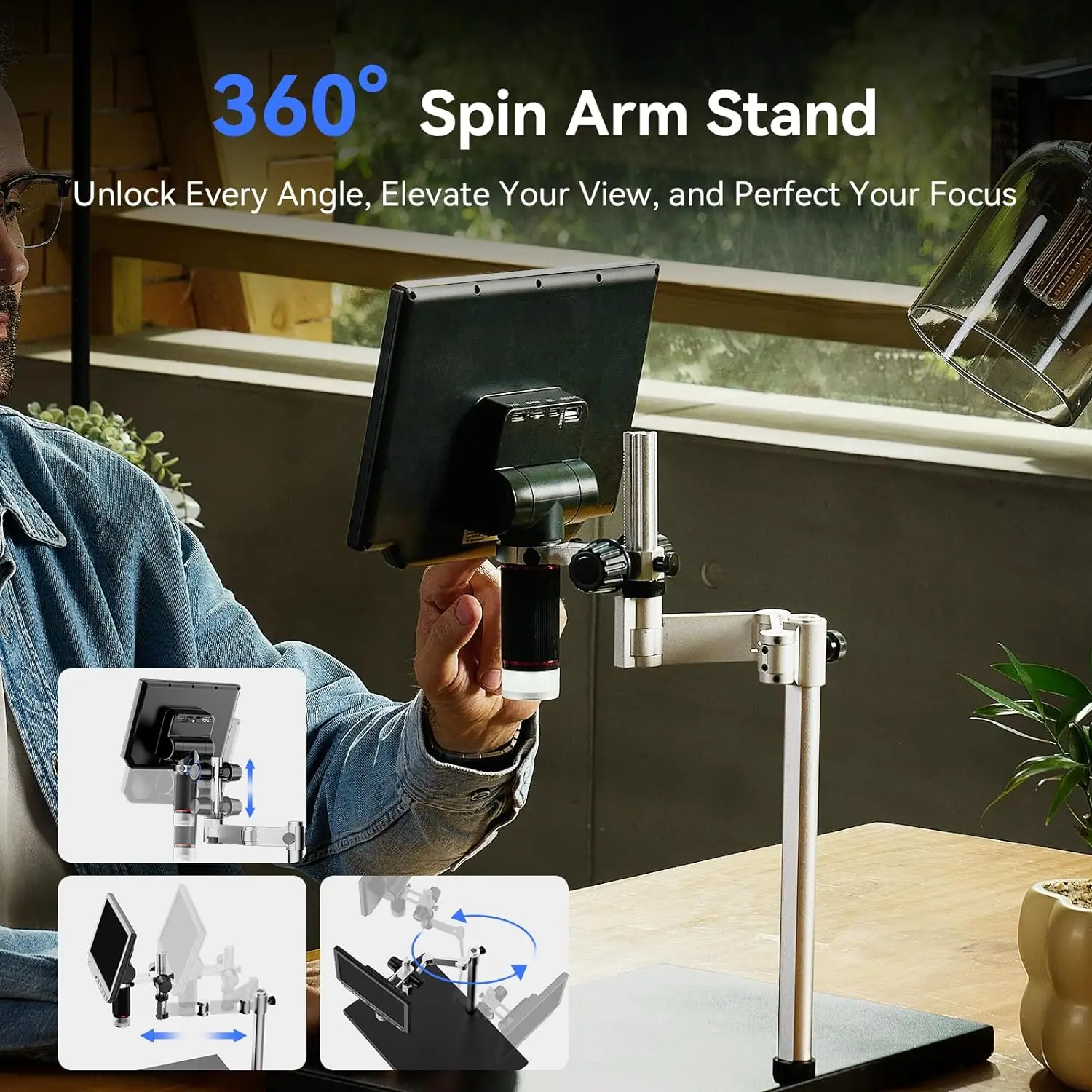 Microscopio Digital TOMLOV 4K  - Digital Microscope 4K Hdmi 2000X reseña y precio