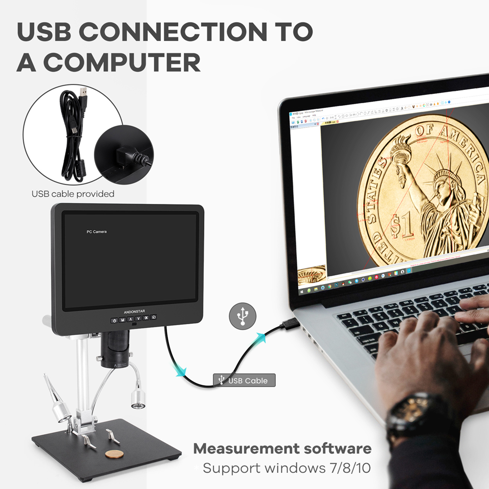 Andonstar Trinocular HDMI USB  - Metallurgical Microscope Inverted reseña y precio