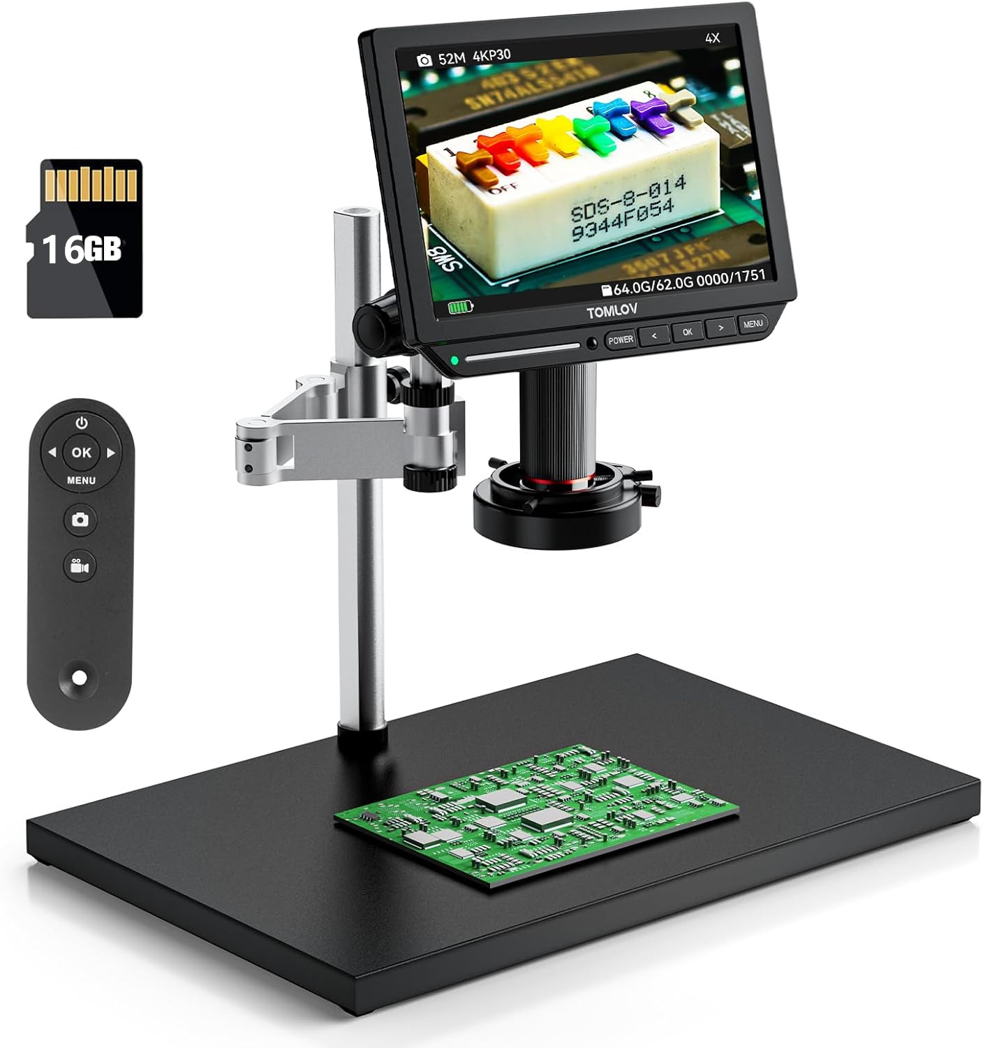Microscopio Digital TOMLOV 4K  - Digital Microscope 4K Hdmi 2000X reseña y precio