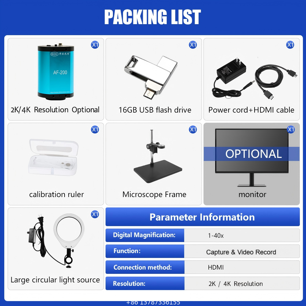 Microscopio digital industrial - Inspection Microscope Long Working Distance reseña y precio