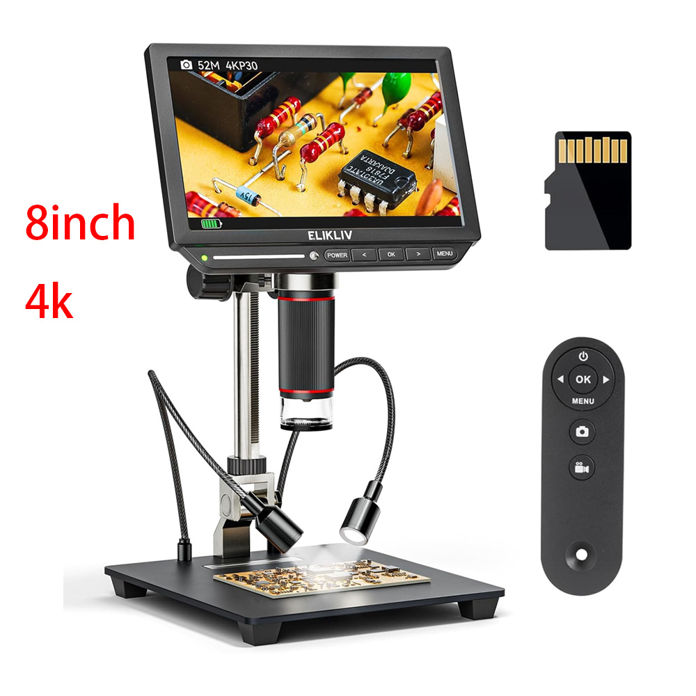 Microscopio Digital Elikliv de - Digital Microscope 4K Hdmi 2000X reseña y precio