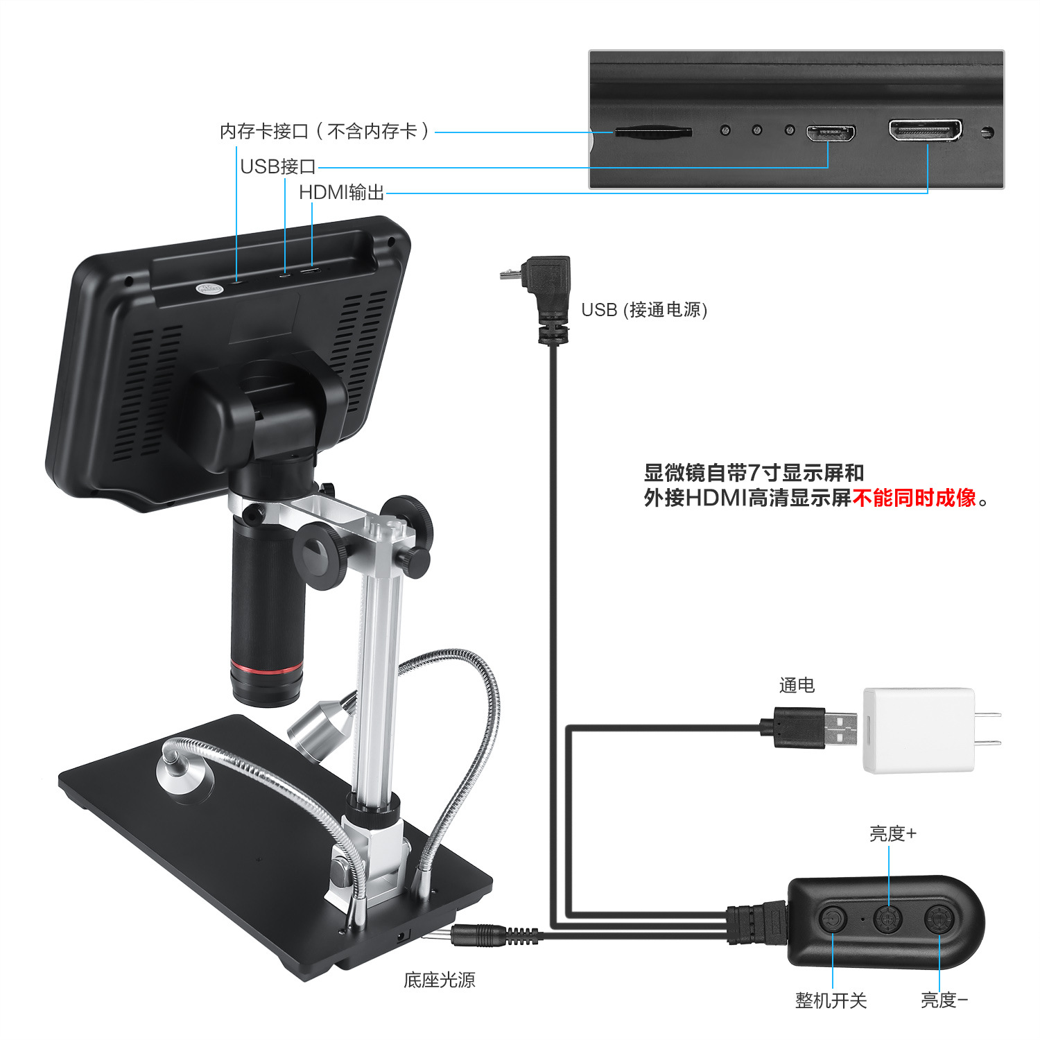Microscopio digital 3D de pant - Digital Microscope With Screen 7 Inch reseña y precio