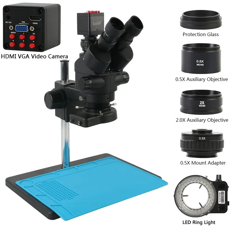 Microscopio Trinocular Estéreo - Trinocular Stereo Microscope 7X-45X reseña y precio