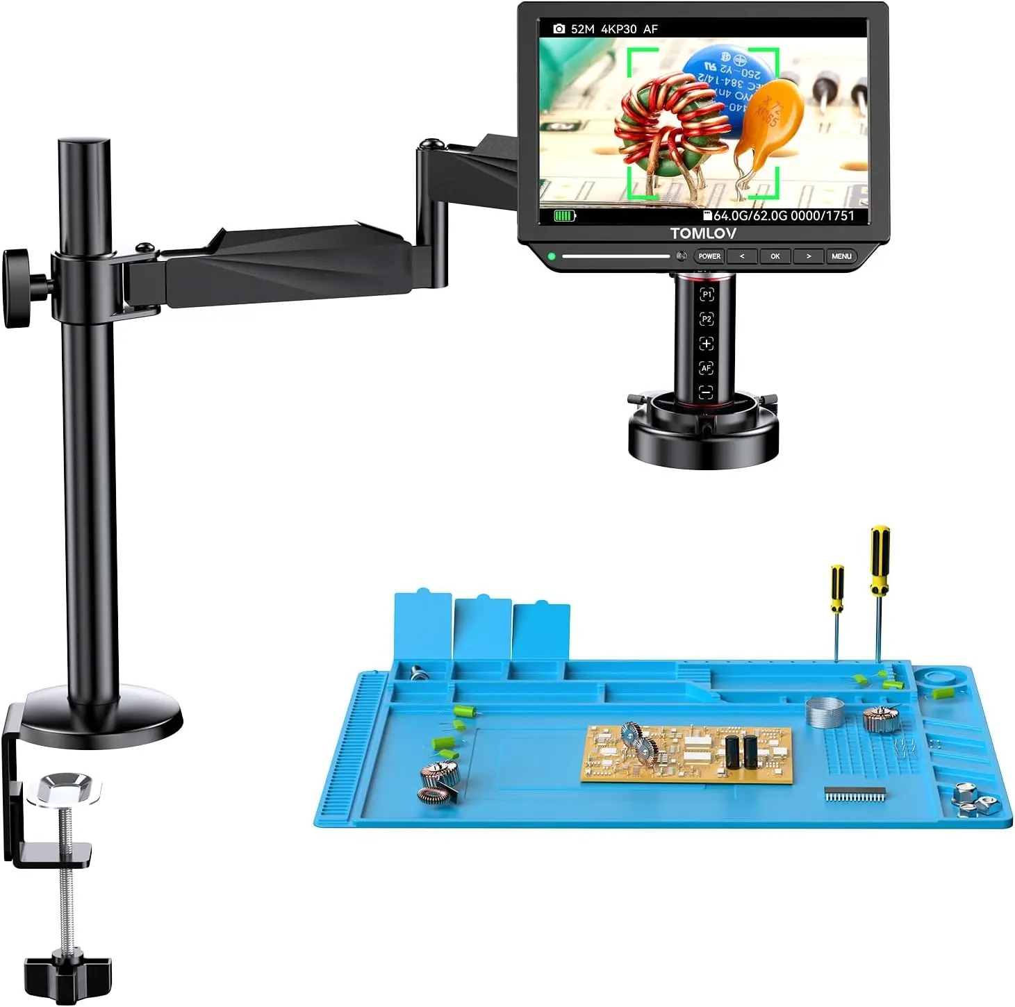 Microscopio digital TOMLOV de  - Digital Microscope 4K Hdmi 2000X reseña y precio