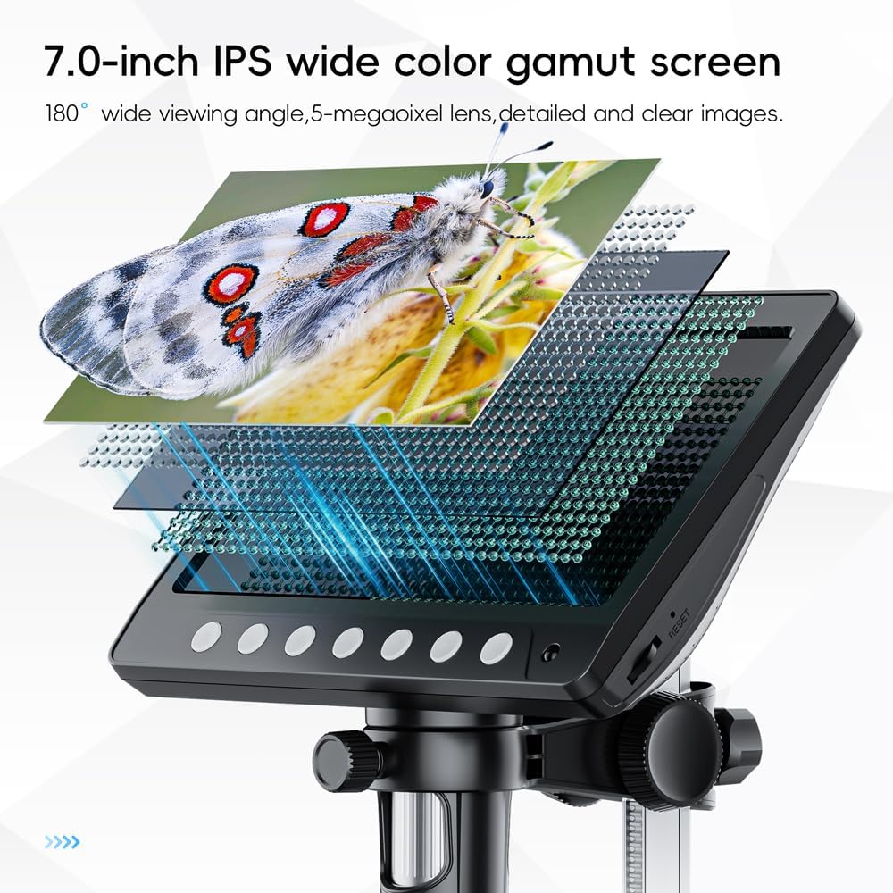 Microscopio Digital de monedas - Digital Microscope With Screen 7 Inch reseña y precio