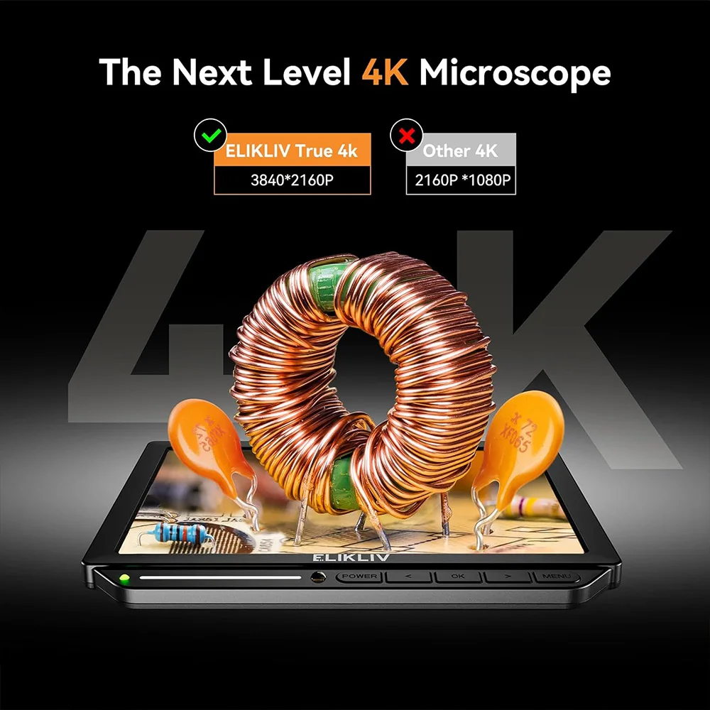 Microscopio digital 4K Elikliv - Digital Microscope 4K Hdmi 2000X reseña y precio