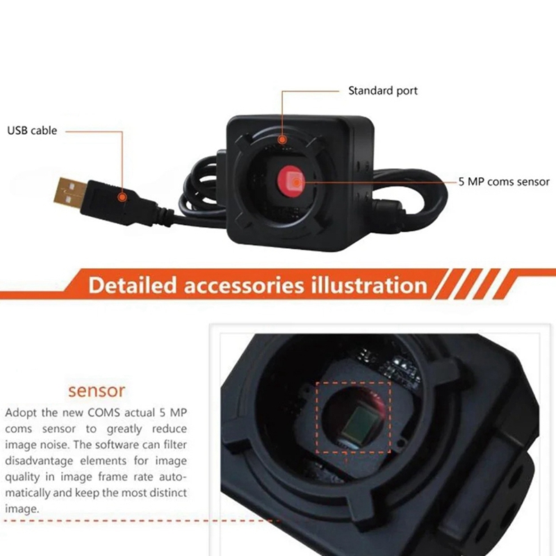 Cámara Digital Industrial para - Digital Microscope 5Mp Usb C Mount reseña y precio