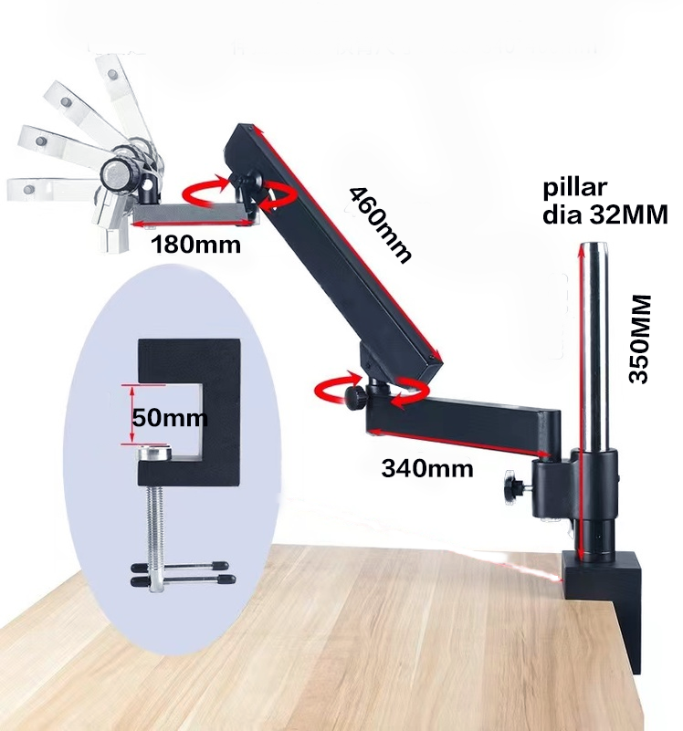 Brazo articulado Flexible, sop - Microscope Boom Stand Articulating reseña y precio