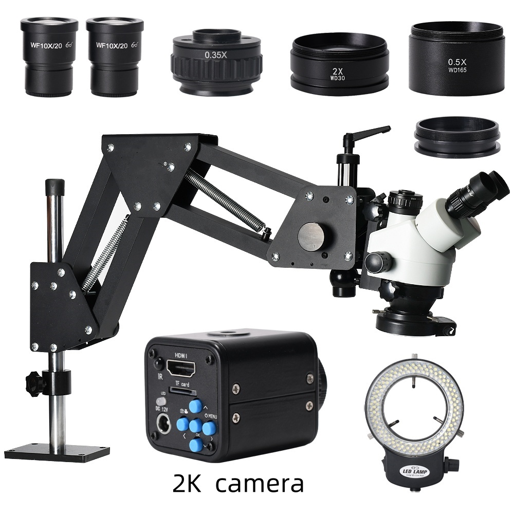 Microscopio Estéreo Trinocular - Trinocular Stereo Microscope 7X-45X reseña y precio