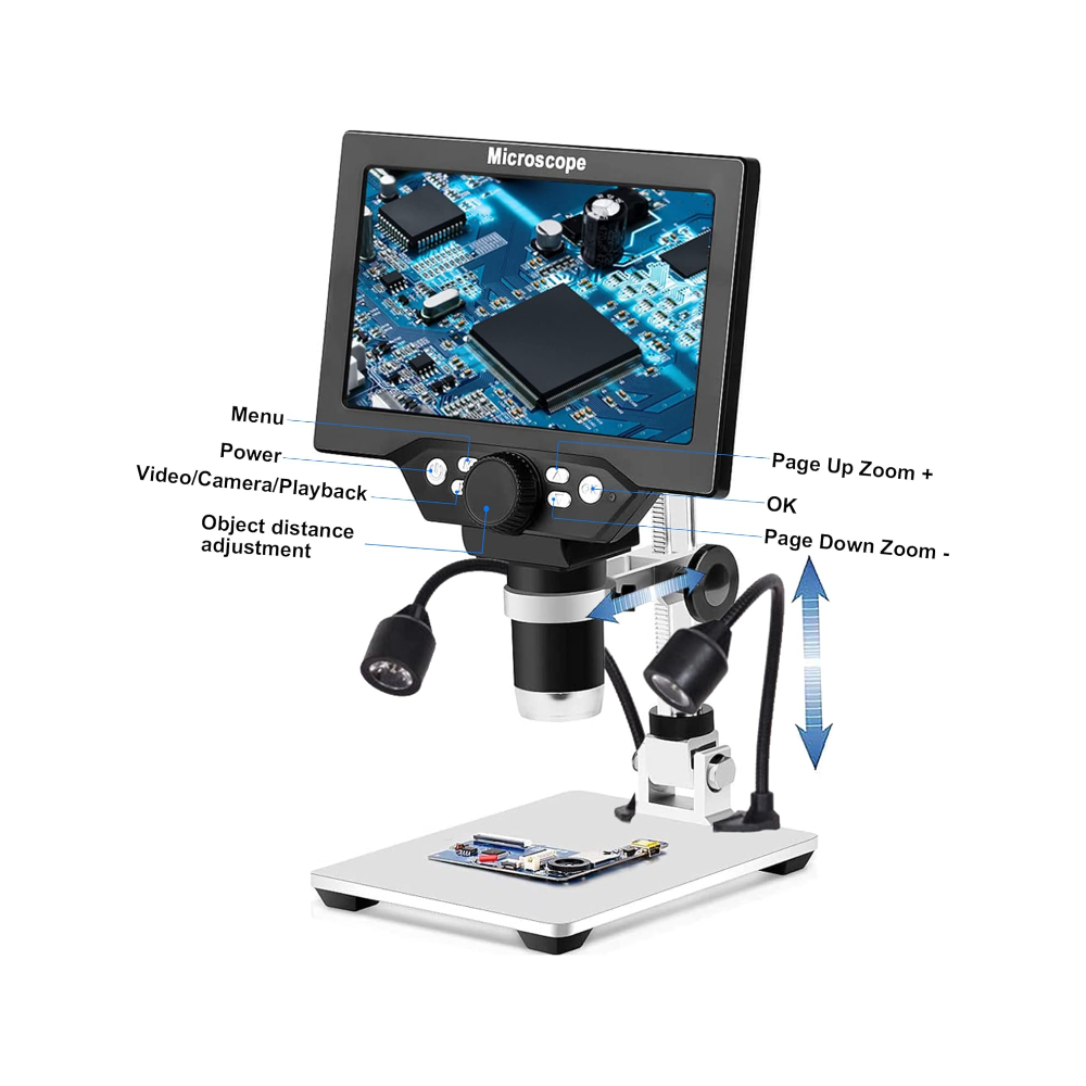 Microscopio Digital LCD USB, P - Digital Microscope With Screen 7 Inch reseña y precio