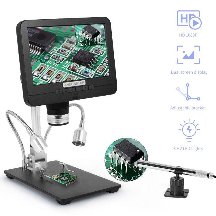 Microscopio Digital USB con Pa - Digital Microscope With Screen 7 Inch reseña y precio