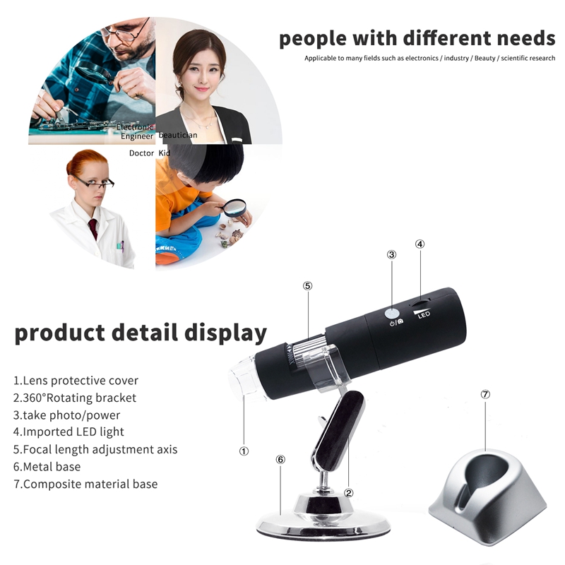 Microscopio Digital WiFi 2 en  - Usb Microscope 1000X Digital reseña y precio