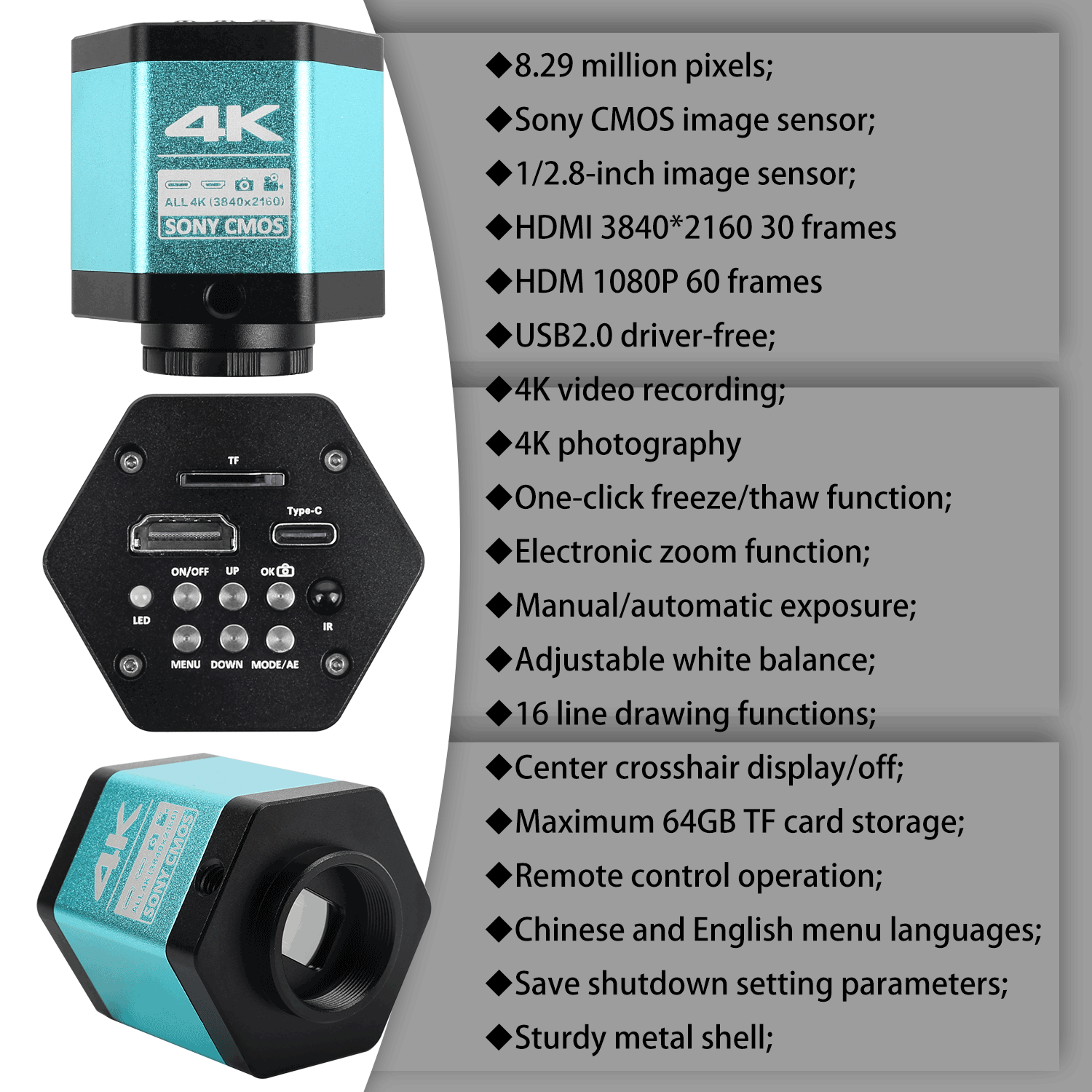 Microscopio Digital YIZHAN 4K  - Measuring Microscope Video 1080P reseña y precio