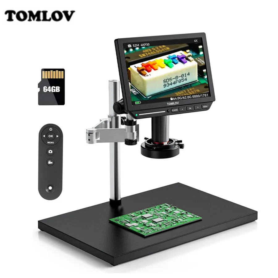 Microscopio Digital TOMLOV 4K  - Digital Microscope 4K Hdmi 2000X reseña y precio