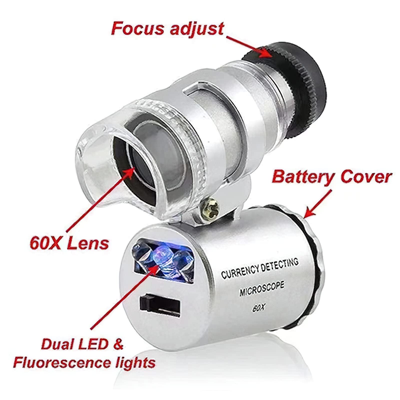 Lupa de ojo de joyero 60x con  - Gem Microscope Jeweler reseña y precio