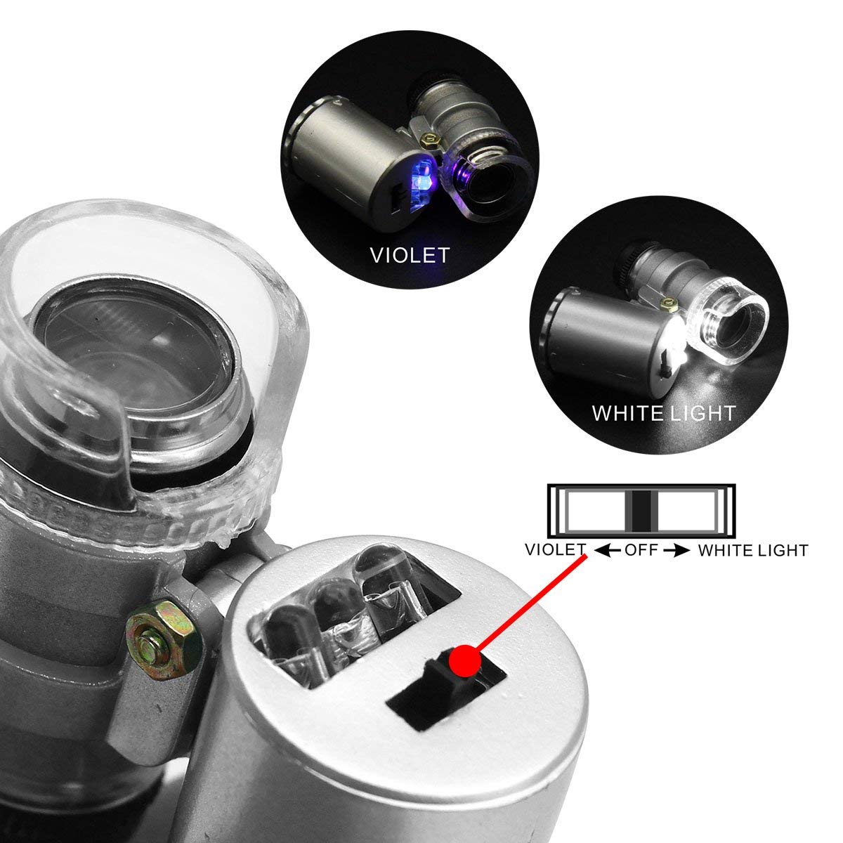 Lupa de ojo de joyero 60x con  - Gem Microscope Jeweler reseña y precio
