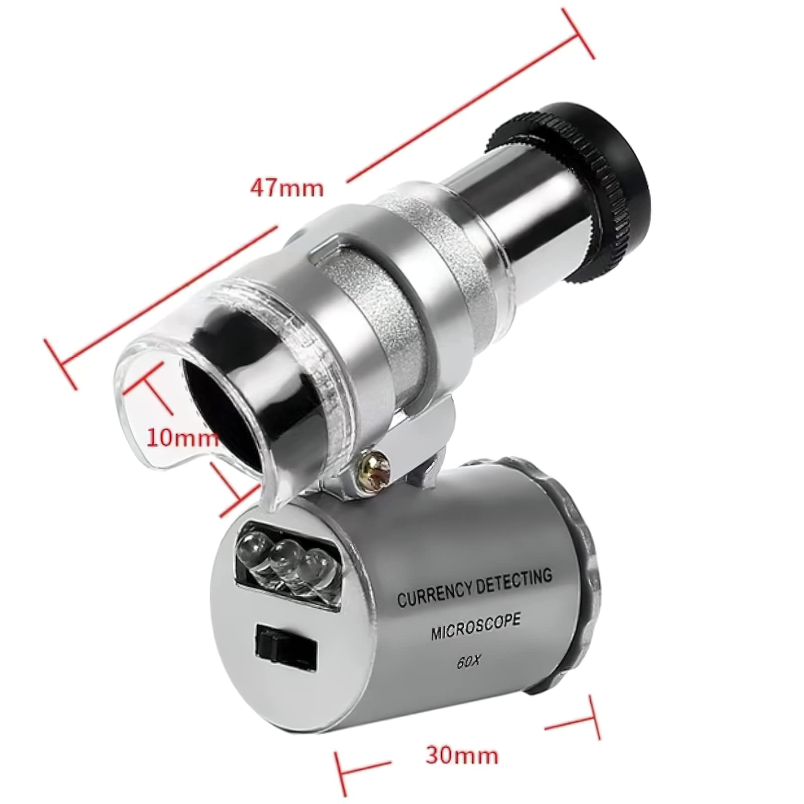 Lupa de ojo de joyero 60x con  - Gem Microscope Jeweler reseña y precio