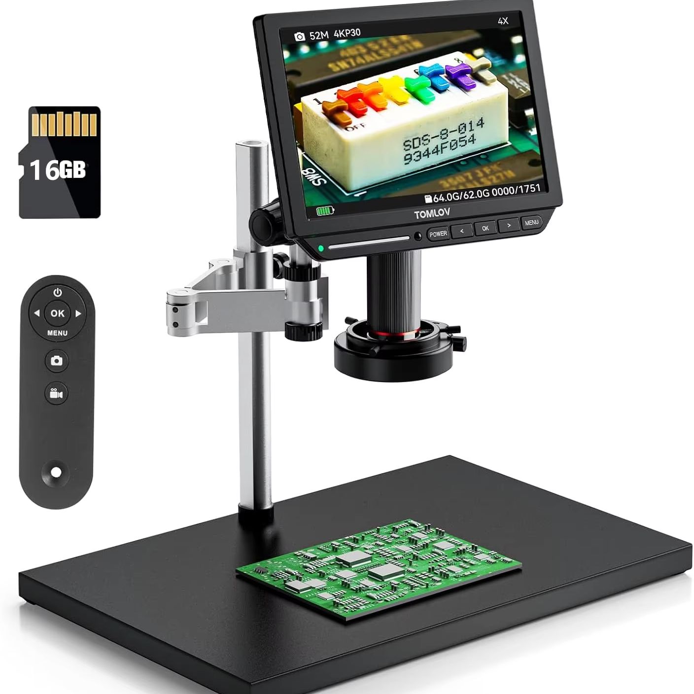 Microscopio Digital TOMLOV 4K  - Digital Microscope 4K Hdmi 2000X reseña y precio