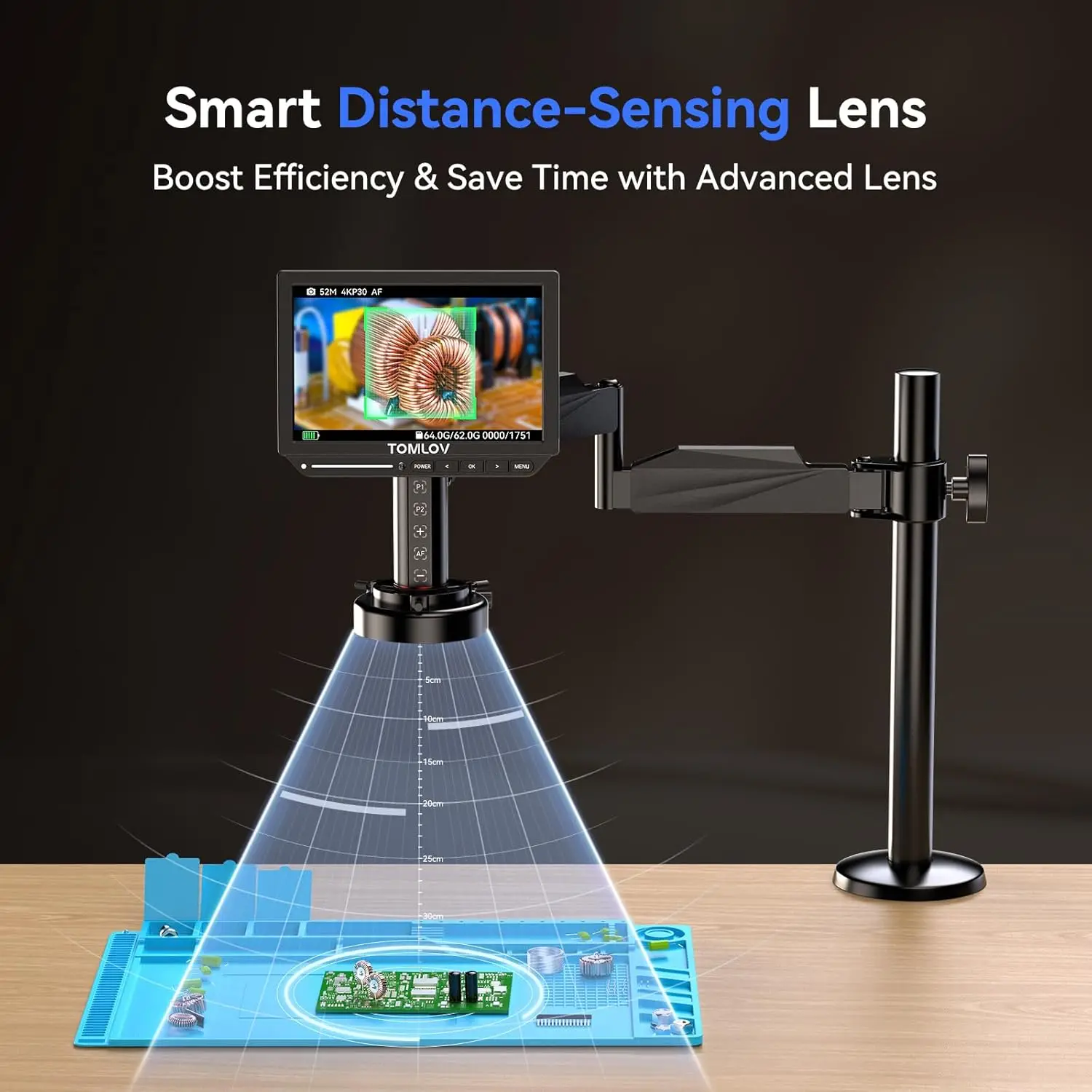 TOMLOV-microscopio Digital 4K  - Digital Microscope 4K Hdmi 2000X reseña y precio