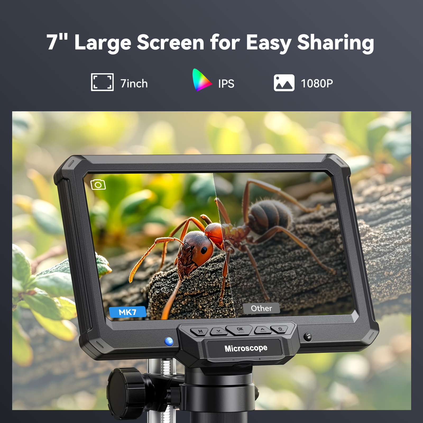 Hayve-microscopio Digital de 7 - Digital Microscope With Screen 7 Inch reseña y precio